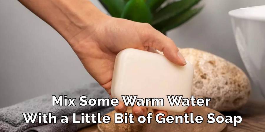 Mix Some Warm Water With a Little Bit of Gentle Soap