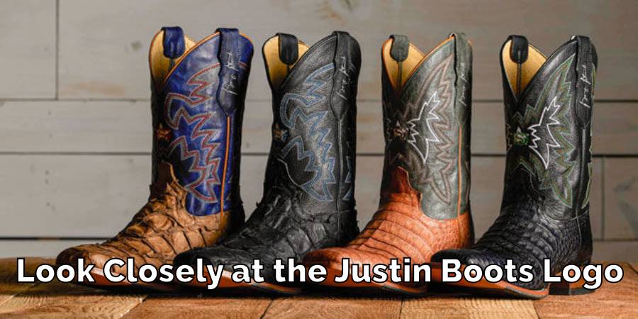 Look Closely at the Justin Boots Logo